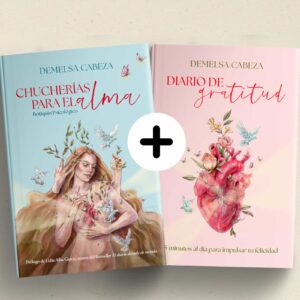 Pack Chucherías para el alma + Diario de Gratitud de Demelsa Cabeza, libros para el bienestar y la transformación personal.